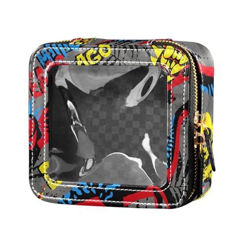 Fitrendlovey Kosmetiktasche mit Reißverschluss und Oberlicht-Design, tragbarer PU-Leder-Organizer für Damen auf Reisen, T11, one size Fitrendlovey Kosmetiktasche mit Reißverschluss und Oberlicht-Design, tragbarer PU-Leder-Organizer für Damen auf Reisen, T11, one size von Fitrendlovey