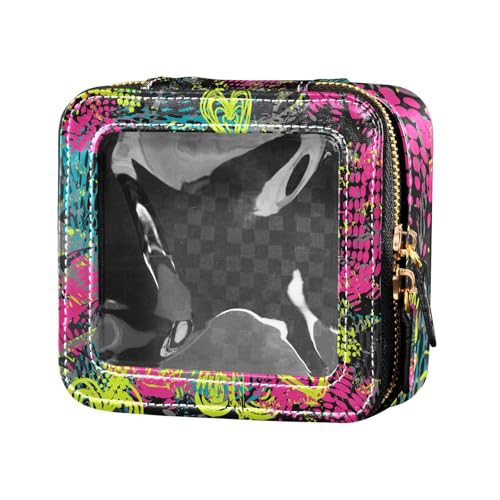 Fitrendlovey Kosmetiktasche mit Reißverschluss und Oberlicht-Design, tragbarer PU-Leder-Organizer für Damen auf Reisen, T20, Einheitsgröße Fitrendlovey Kosmetiktasche mit Reißverschluss und Oberlicht-Design, tragbarer PU-Leder-Organizer für Damen auf Reisen, T20, Einheitsgröße von Fitrendlovey