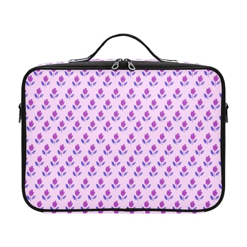 Fitrendlovey Make-up-Organizer für Damen, große Reisetasche, Hartschalen-Griff, Trennwand, T11, Einheitsgröße von Fitrendlovey