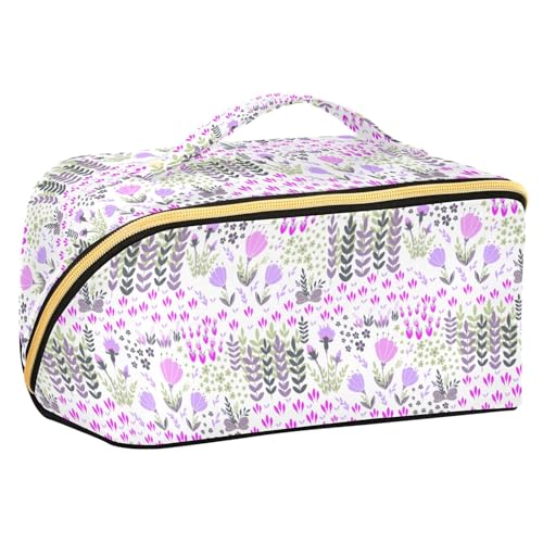Fitrendlovey Make-up-Organizer für Damen, mit Trennwand, große Reise-Make-up-Tasche mit Reißverschluss, T9, one size von Fitrendlovey