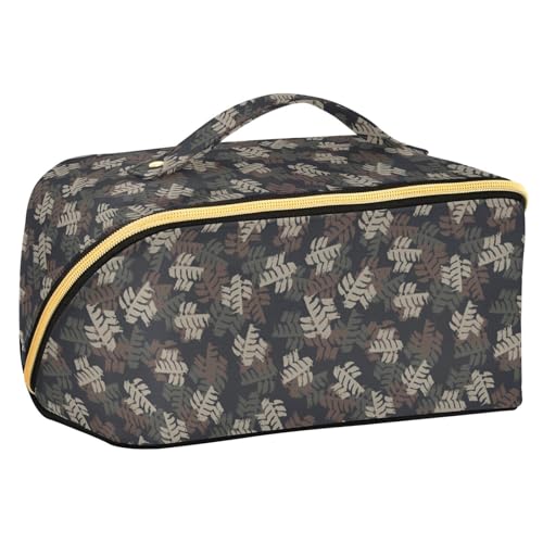 Fitrendlovey Make-up-Organizer für Reisen, tragbare Kulturtasche mit Reißverschluss und großem Fassungsvermögen, T12, one size von Fitrendlovey