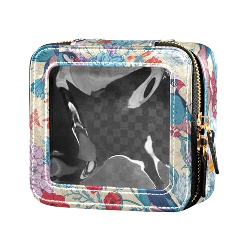 Fitrendlovey Make-up-Tasche aus PU-Leder mit Dachfenster und Reißverschluss, geräumiger Organizer für Kosmetika unterwegs, T11, Einheitsgröße Fitrendlovey Make-up-Tasche aus PU-Leder mit Dachfenster und Reißverschluss, geräumiger Organizer für Kosmetika unterwegs, T11, Einheitsgröße von Fitrendlovey
