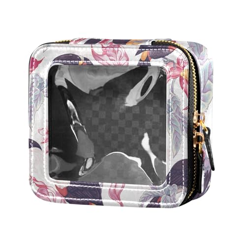 Fitrendlovey Make-up-Tasche aus PU-Leder mit Dachfenster und Reißverschluss, geräumiger Organizer für Kosmetika unterwegs, T12, Einheitsgröße Fitrendlovey Make-up-Tasche aus PU-Leder mit Dachfenster und Reißverschluss, geräumiger Organizer für Kosmetika unterwegs, T12, Einheitsgröße von Fitrendlovey