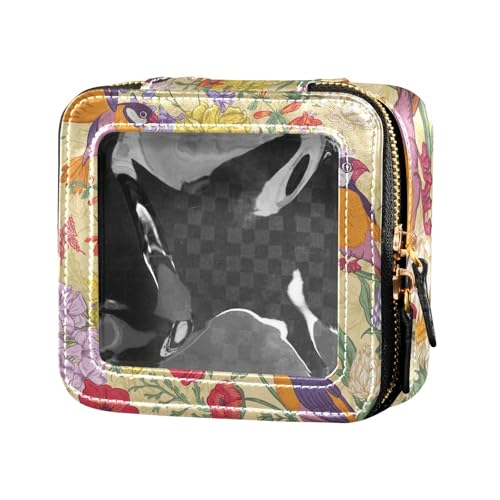 Fitrendlovey Make-up-Tasche aus PU-Leder mit Dachfenster und Reißverschluss, geräumiger Organizer für Kosmetika unterwegs, T13, one size von Fitrendlovey