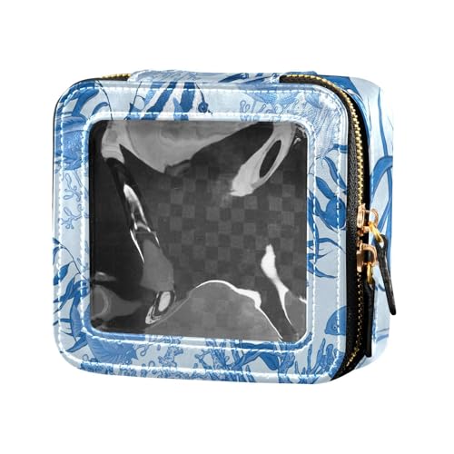 Fitrendlovey Make-up-Tasche aus PU-Leder mit Dachfenster und Reißverschluss, geräumiger Organizer für Kosmetika unterwegs, T18, one size von Fitrendlovey