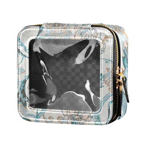 Fitrendlovey Make-up-Tasche aus PU-Leder mit Dachfenster und Reißverschluss, geräumiger Organizer für Kosmetika unterwegs, T4, Einheitsgröße von Fitrendlovey