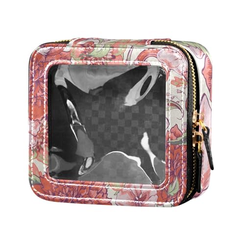 Fitrendlovey Make-up-Tasche aus PU-Leder mit Dachfenster und Reißverschluss, geräumiger Organizer für Kosmetika unterwegs, T5, one size von Fitrendlovey