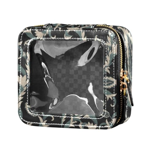 Fitrendlovey Make-up-Tasche aus PU-Leder mit Dachfenster und Reißverschluss, geräumiger Organizer für Kosmetika unterwegs, T7, one size Fitrendlovey Make-up-Tasche aus PU-Leder mit Dachfenster und Reißverschluss, geräumiger Organizer für Kosmetika unterwegs, T7, one size von Fitrendlovey