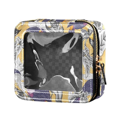 Fitrendlovey Make-up-Tasche aus PU-Leder mit Dachfenster und Reißverschluss, geräumiger Organizer für Kosmetika unterwegs, T9, one size von Fitrendlovey