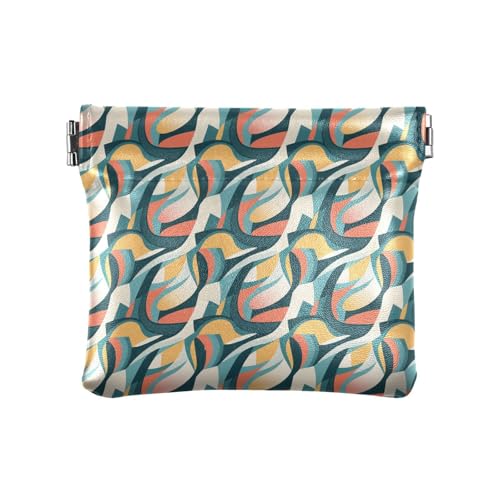 Fitrendlovey Mini-Geldbeutel, Leder, Quetschgeldbörse, T17, one size, Tragbar von Fitrendlovey