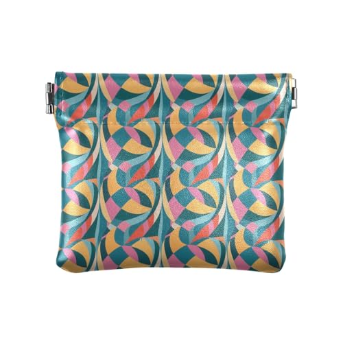 Fitrendlovey Mini-Geldbeutel, Leder, Quetschgeldbörse, T19, one size, Tragbar von Fitrendlovey