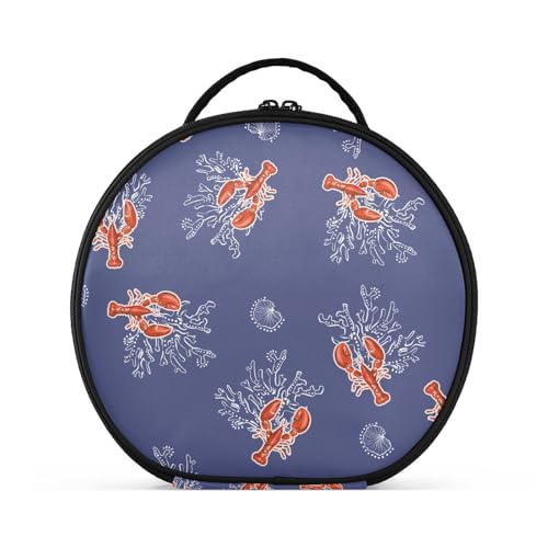 Fitrendlovey Reise-Kulturbeutel für Damen mit runder Form und Reißverschlussfächern, praktisch für Make-up-Organisation, T13, one size von Fitrendlovey