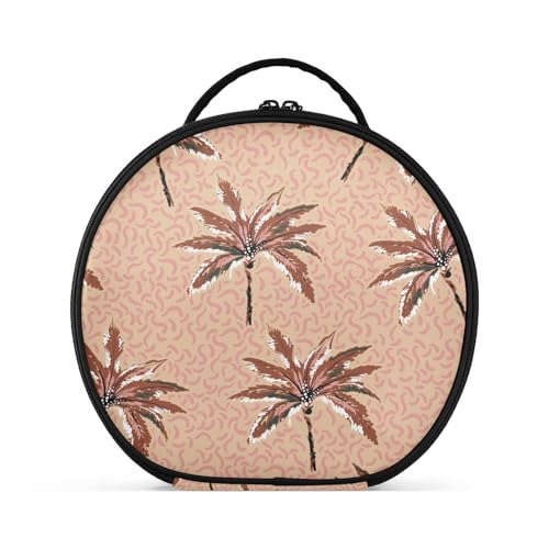 Fitrendlovey Reise-Kulturbeutel für Damen mit runder Form und Reißverschlussfächern, praktisch für Make-up-Organisation, T8, Einheitsgröße von Fitrendlovey