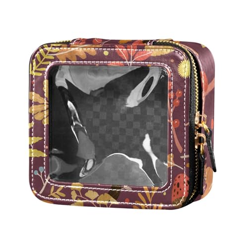 Fitrendlovey Reise-Kulturbeutel mit PU-Leder-Konstruktion und Oberlicht-Design, schicker Organizer für Make-up-Essentials, T15, Einheitsgröße Fitrendlovey Reise-Kulturbeutel mit PU-Leder-Konstruktion und Oberlicht-Design, schicker Organizer für Make-up-Essentials, T15, Einheitsgröße von Fitrendlovey