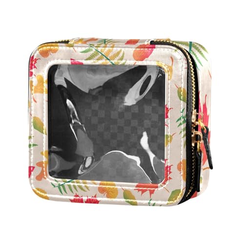 Fitrendlovey Reise-Kulturbeutel mit PU-Leder-Konstruktion und Oberlicht-Design, schicker Organizer für Make-up-Essentials, T16, Einheitsgröße Fitrendlovey Reise-Kulturbeutel mit PU-Leder-Konstruktion und Oberlicht-Design, schicker Organizer für Make-up-Essentials, T16, Einheitsgröße von Fitrendlovey