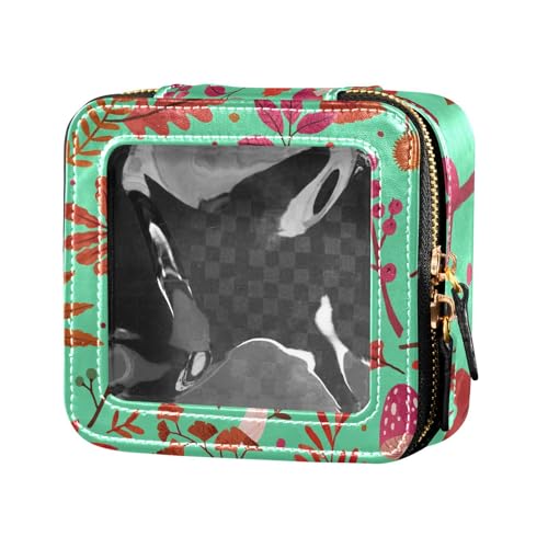 Fitrendlovey Reise-Kulturbeutel mit PU-Leder-Konstruktion und Oberlicht-Design, schicker Organizer für Make-up-Essentials, T17, Einheitsgröße von Fitrendlovey