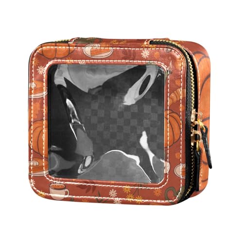 Fitrendlovey Reise-Kulturbeutel mit PU-Leder-Konstruktion und Oberlicht-Design, schicker Organizer für Make-up-Essentials, T19, one size von Fitrendlovey