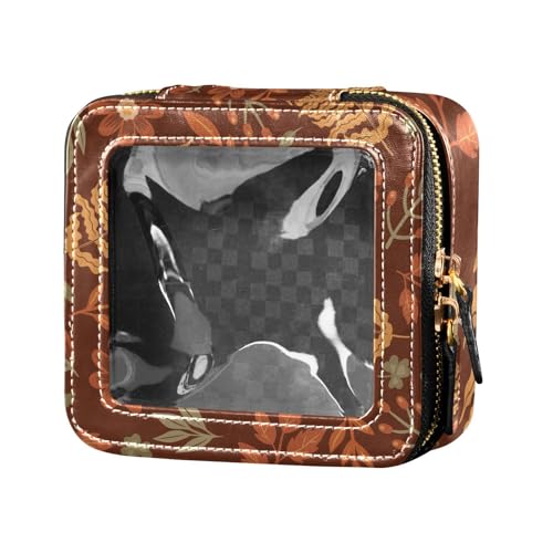 Fitrendlovey Reise-Kulturbeutel mit PU-Leder-Konstruktion und Oberlicht-Design, schicker Organizer für Make-up-Essentials, T7, Einheitsgröße von Fitrendlovey