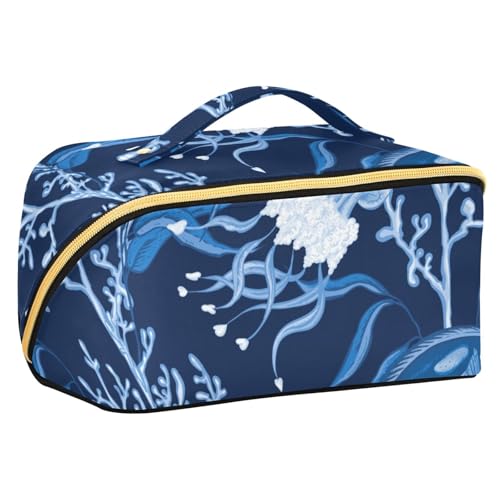 Fitrendlovey Reise-Kulturbeutel mit Reißverschluss, stilvolle Make-up-Tasche für Damen, inklusive Griff und Trennwand für einfachen Zugriff, T2, one size von Fitrendlovey