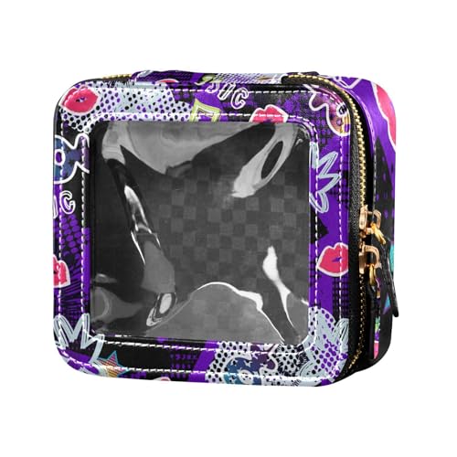 Fitrendlovey Reise-Make-up-Organizer aus PU-Leder mit Membran, praktische Sichtbarkeit für schnellen Zugriff auf den Inhalt, T11, Einheitsgröße von Fitrendlovey