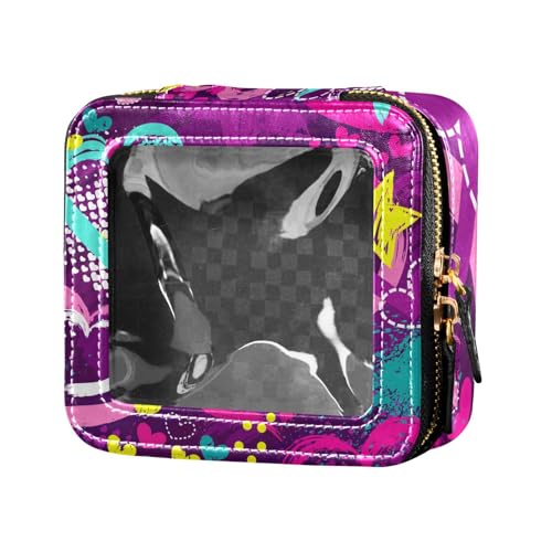 Fitrendlovey Reise-Make-up-Organizer aus PU-Leder mit Membran, praktische Sichtbarkeit für schnellen Zugriff auf den Inhalt, T16, one size von Fitrendlovey