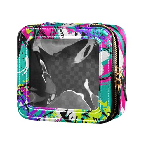 Fitrendlovey Reise-Make-up-Organizer aus PU-Leder mit Membran, praktische Sichtbarkeit für schnellen Zugriff auf den Inhalt, T2, Einheitsgröße von Fitrendlovey