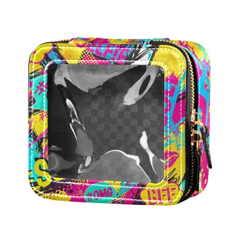 Fitrendlovey Reise-Make-up-Organizer aus PU-Leder mit Membran, praktische Sichtbarkeit für schnellen Zugriff auf den Inhalt, T20, Einheitsgröße von Fitrendlovey