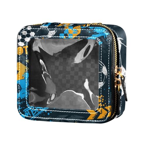 Fitrendlovey Reise-Make-up-Organizer aus PU-Leder mit Membran, praktische Sichtbarkeit für schnellen Zugriff auf den Inhalt, T3, Einheitsgröße von Fitrendlovey