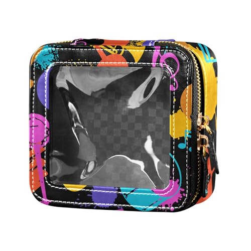 Fitrendlovey Reise-Make-up-Organizer aus PU-Leder mit Membran, praktische Sichtbarkeit für schnellen Zugriff auf den Inhalt, T5, Einheitsgröße von Fitrendlovey