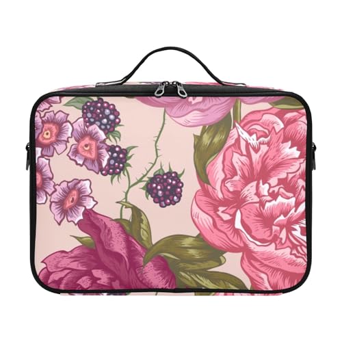 Fitrendlovey Reise-Make-up-Organizer mit Reißverschluss und verstellbaren Trennwänden zur Aufbewahrung von Kosmetika und Toilettenartikeln für Damen, T11, Einheitsgröße von Fitrendlovey