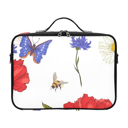 Fitrendlovey Reise-Make-up-Organizer mit Reißverschluss und verstellbaren Trennwänden zur Aufbewahrung von Kosmetika und Toilettenartikeln für Damen, T14, Einheitsgröße von Fitrendlovey