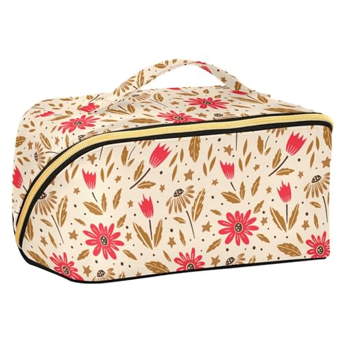 Fitrendlovey Reise-Make-up-Tasche für Damen, großer Make-up-Organizer mit Reißverschluss und Griff, T2, Einheitsgröße von Fitrendlovey