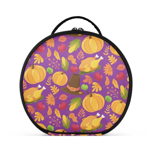 Fitrendlovey Reise-Make-up-Tasche für Damen, mit Reißverschluss, geräumige Aufbewahrung und runde Form für einfachen Zugriff auf Kosmetika, T10, one size von Fitrendlovey