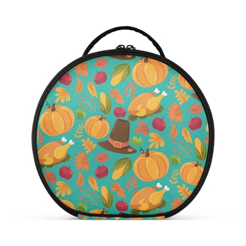 Fitrendlovey Reise-Make-up-Tasche für Damen, mit Reißverschluss, geräumige Aufbewahrung und runde Form für einfachen Zugriff auf Kosmetika, T11, Einheitsgröße von Fitrendlovey