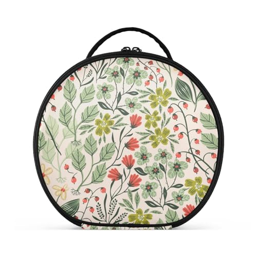 Fitrendlovey Reise-Make-up-Tasche für Damen, mit Reißverschluss, geräumige Aufbewahrung und runde Form für einfachen Zugriff auf Kosmetika, T18, Einheitsgröße Fitrendlovey Reise-Make-up-Tasche für Damen, mit Reißverschluss, geräumige Aufbewahrung und runde Form für einfachen Zugriff auf Kosmetika, T18, Einheitsgröße von Fitrendlovey