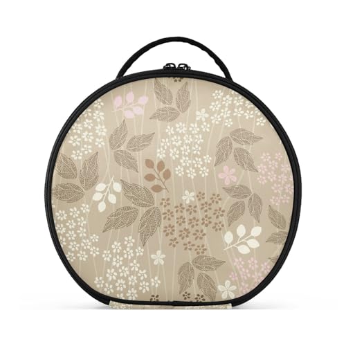 Fitrendlovey Reise-Make-up-Tasche für Damen, mit Reißverschluss, geräumige Aufbewahrung und runde Form für einfachen Zugriff auf Kosmetika, T20, one size von Fitrendlovey