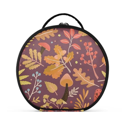 Fitrendlovey Reise-Make-up-Tasche für Damen, mit Reißverschluss, geräumige Aufbewahrung und runde Form für einfachen Zugriff auf Kosmetika, T5, one size von Fitrendlovey