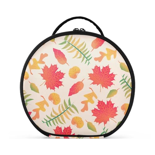 Fitrendlovey Reise-Make-up-Tasche für Damen, mit Reißverschluss, geräumige Aufbewahrung und runde Form für einfachen Zugriff auf Kosmetika, T6, one size von Fitrendlovey