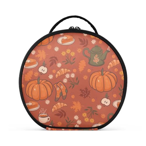 Fitrendlovey Reise-Make-up-Tasche für Damen, mit Reißverschluss, geräumige Aufbewahrung und runde Form für einfachen Zugriff auf Kosmetika, T9, Einheitsgröße Fitrendlovey Reise-Make-up-Tasche für Damen, mit Reißverschluss, geräumige Aufbewahrung und runde Form für einfachen Zugriff auf Kosmetika, T9, Einheitsgröße von Fitrendlovey