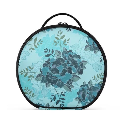 Fitrendlovey Reise-Make-up-Tasche für Damen, mit Reißverschluss, geräumige Aufbewahrung und runde Form für einfachen Zugriff auf Kosmetika, t1, Einheitsgröße Fitrendlovey Reise-Make-up-Tasche für Damen, mit Reißverschluss, geräumige Aufbewahrung und runde Form für einfachen Zugriff auf Kosmetika, t1, Einheitsgröße von Fitrendlovey