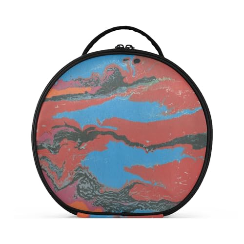 Fitrendlovey Reisefreundliche, runde Make-up-Tasche für Damen, mit Reißverschluss und verstellbaren Trennwänden, praktisch für jede Reise, T10, Einheitsgröße Fitrendlovey Reisefreundliche, runde Make-up-Tasche für Damen, mit Reißverschluss und verstellbaren Trennwänden, praktisch für jede Reise, T10, Einheitsgröße von Fitrendlovey