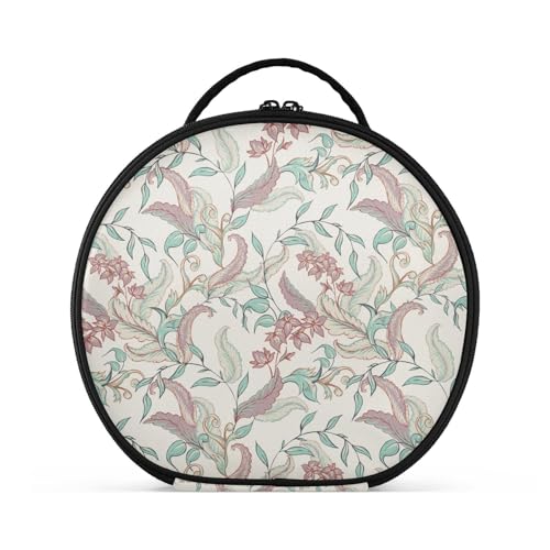 Fitrendlovey Reisefreundliche, runde Make-up-Tasche für Damen, mit Reißverschluss und verstellbaren Trennwänden, praktisch für jede Reise, T17, one size Fitrendlovey Reisefreundliche, runde Make-up-Tasche für Damen, mit Reißverschluss und verstellbaren Trennwänden, praktisch für jede Reise, T17, one size von Fitrendlovey