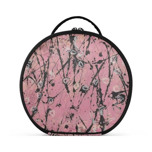 Fitrendlovey Reisefreundliche, runde Make-up-Tasche für Damen, mit Reißverschluss und verstellbaren Trennwänden, praktisch für jede Reise, T4, Einheitsgröße Fitrendlovey Reisefreundliche, runde Make-up-Tasche für Damen, mit Reißverschluss und verstellbaren Trennwänden, praktisch für jede Reise, T4, Einheitsgröße von Fitrendlovey