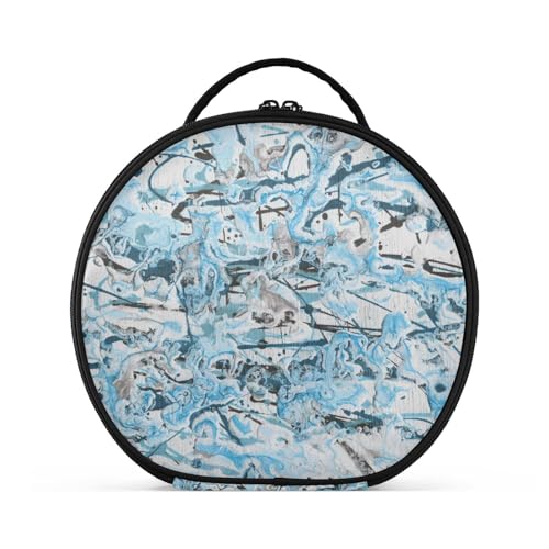 Fitrendlovey Reisefreundliche, runde Make-up-Tasche für Damen, mit Reißverschluss und verstellbaren Trennwänden, praktisch für jede Reise, T5, one size Fitrendlovey Reisefreundliche, runde Make-up-Tasche für Damen, mit Reißverschluss und verstellbaren Trennwänden, praktisch für jede Reise, T5, one size von Fitrendlovey