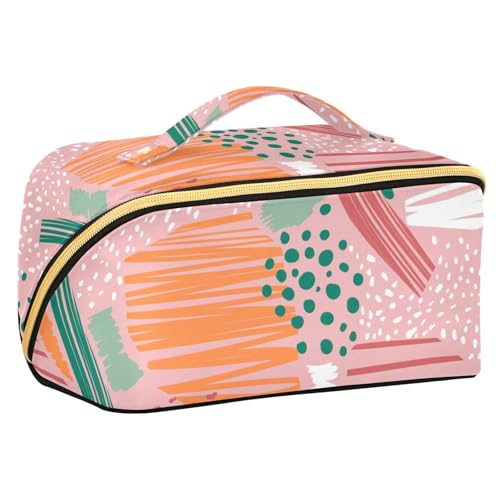 Fitrendlovey Rhombus Make-up-Tasche, groß, Reise-Organizer mit Reißverschluss, praktisch für Kosmetika und Toilettenartikel, T13, one size von Fitrendlovey