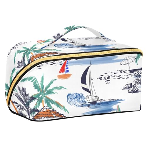 Fitrendlovey Rhombus Make-up-Tasche, groß, Reise-Organizer mit Reißverschluss, praktisch für Kosmetika und Toilettenartikel, T17, Einheitsgröße von Fitrendlovey