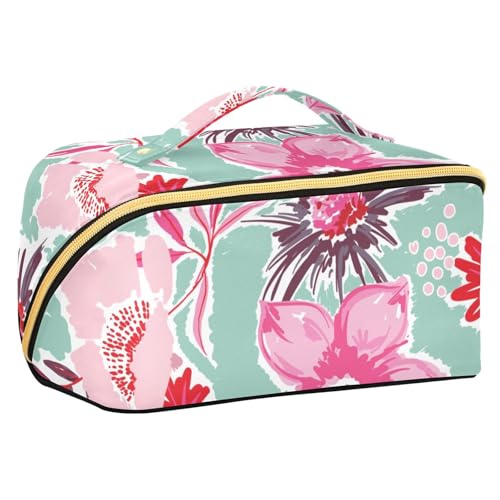 Fitrendlovey Rhombus Make-up-Tasche, groß, Reise-Organizer mit Reißverschluss, praktisch für Kosmetika und Toilettenartikel, T8, one size von Fitrendlovey