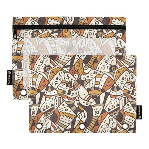 Fitrendlovey Robustes Federmäppchen für Ordner, Reißverschluss-Design mit transparentem PVC-Fenster von Fitrendlovey