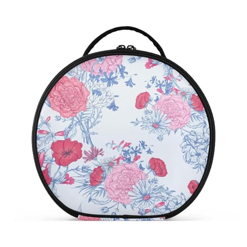 Fitrendlovey Runder Kosmetik-Organizer mit Griff und Reißverschluss für Damen auf Reisen und zur Aufbewahrung von Make-up, T14, one size Fitrendlovey Runder Kosmetik-Organizer mit Griff und Reißverschluss für Damen auf Reisen und zur Aufbewahrung von Make-up, T14, one size von Fitrendlovey