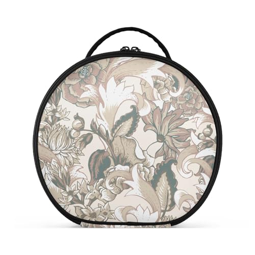 Fitrendlovey Runder Kosmetik-Organizer mit Griff und Reißverschluss für Damen auf Reisen und zur Aufbewahrung von Make-up, T6, one size Fitrendlovey Runder Kosmetik-Organizer mit Griff und Reißverschluss für Damen auf Reisen und zur Aufbewahrung von Make-up, T6, one size von Fitrendlovey